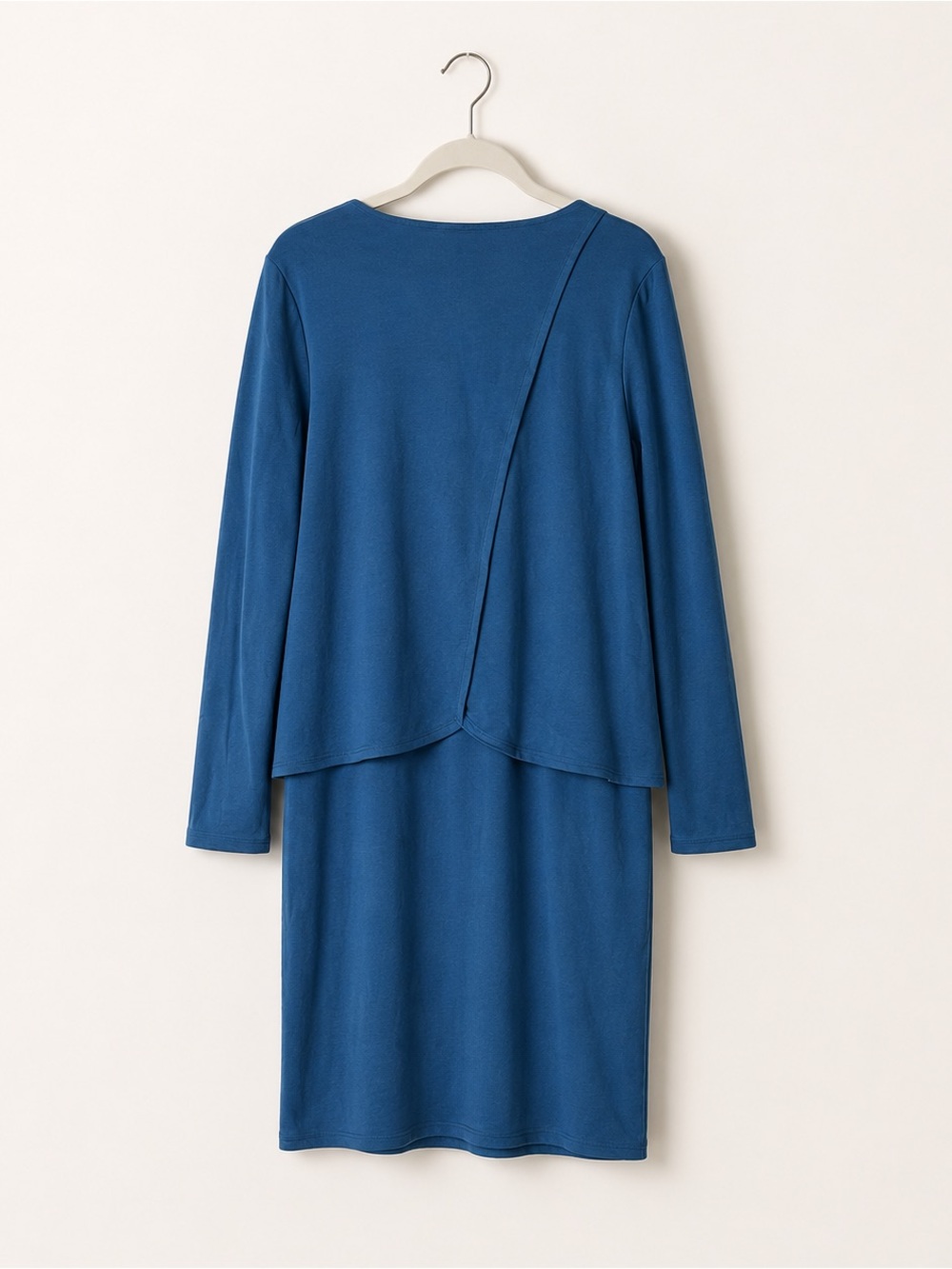J. Jill Pure Jill Luxe Tencel Blue Layered Tunic Dress M Lagenlook Minimalist - Picture 4 of 9